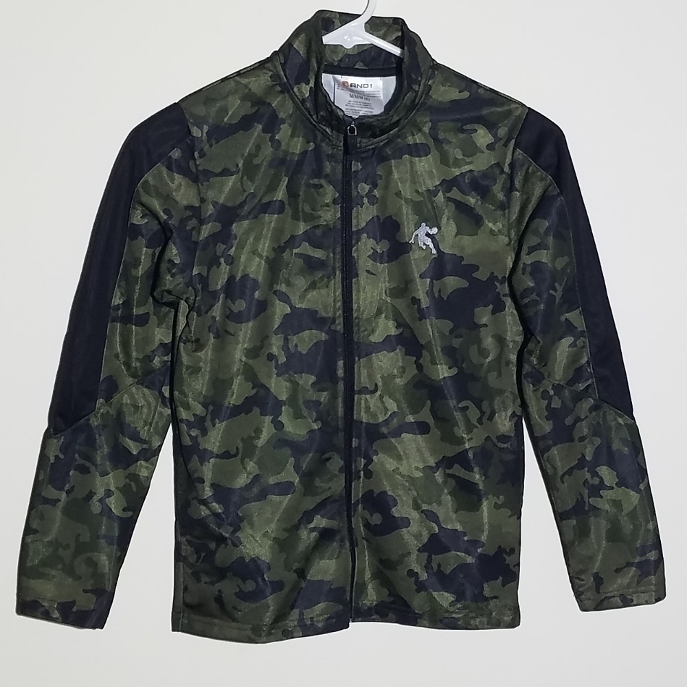And1 Camouflage Basketball Zip Up Jacket M 8